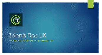 Weekly Tennis Tips UK Profit/Loss Report for 5th-12th January 2017 | ATP, WTA & Challenger Tennis Betting Tips [Free, VIP Club & Premium Investment Services]