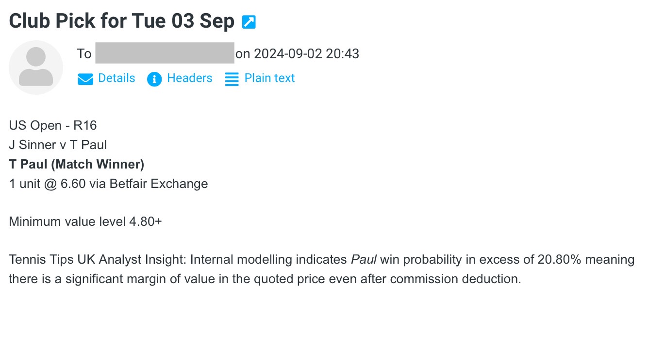 -$1000 for Tue 03 Sep 2024 | Club P/L Report (T Paul @ 6.60)