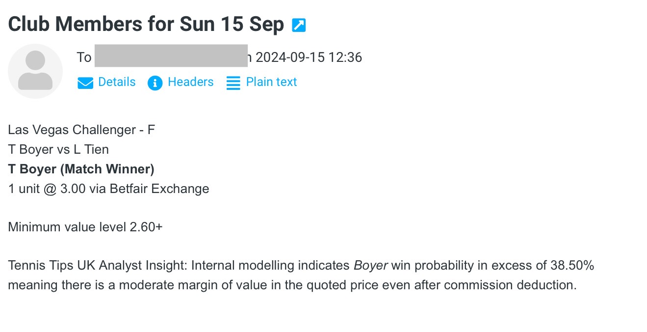 -$1000 for Sun 15 Sep 2024 | Club P/L Report