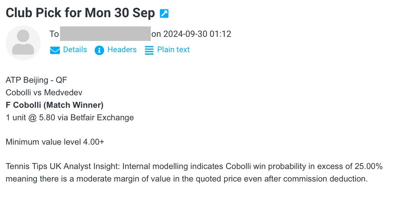 -$1000 for Mon 30 Sep 2024 | Club P/L Report