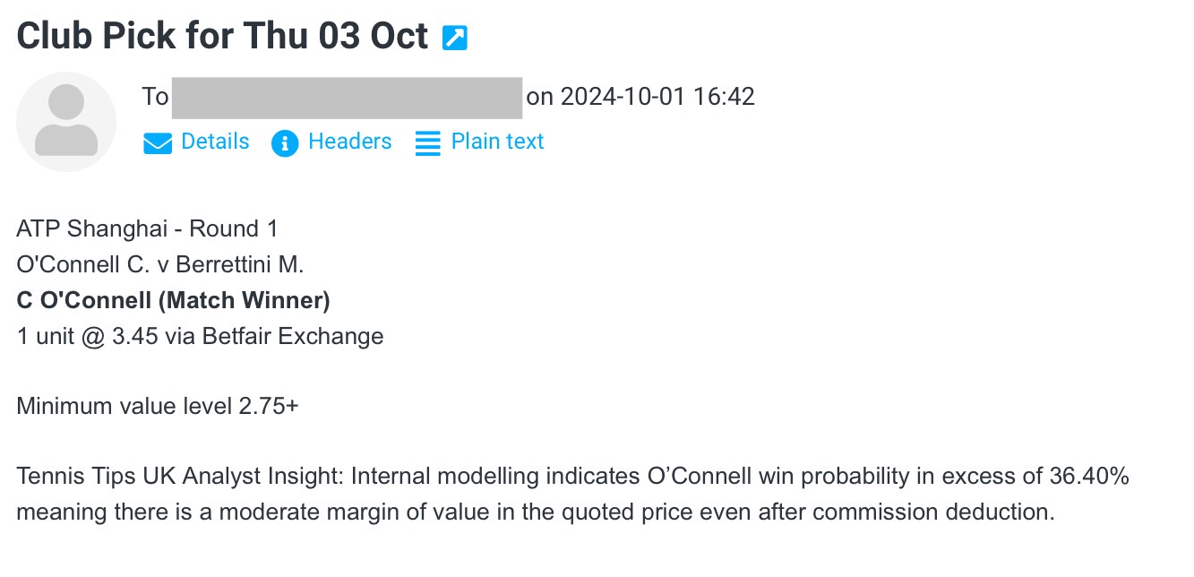 -$1000 for Thu 03 Oct 2024 | Club P/L Report