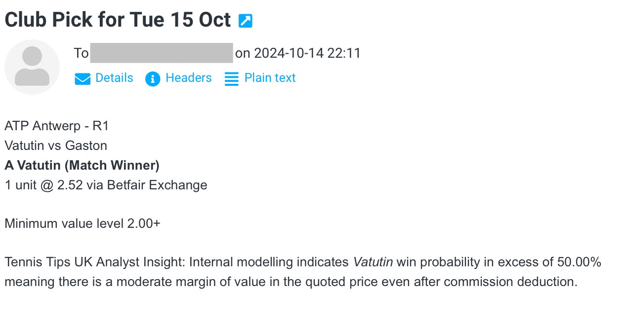 -$1000 for Tue 15 Oct | Club P/L Report