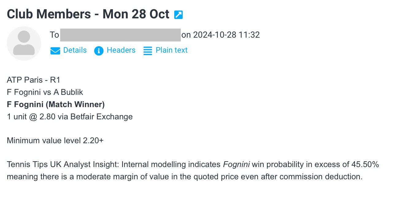 -$1000 for Mon 28 Oct | Club P/L Report