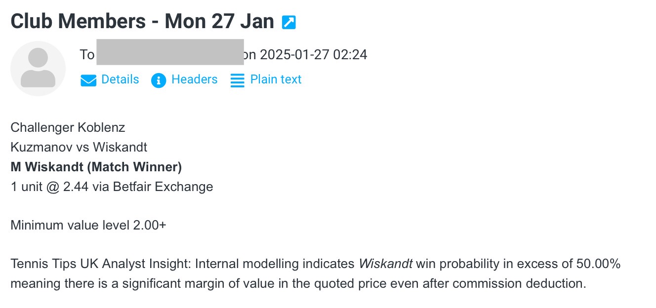 +$2368 for Mon 27 Jan | Club P/L Report