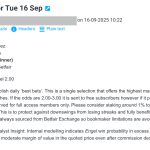 Best bet for Engel vs Wawrinka - Challenger St Tropez Betting Tips (Tue 16 Sep 2025)email