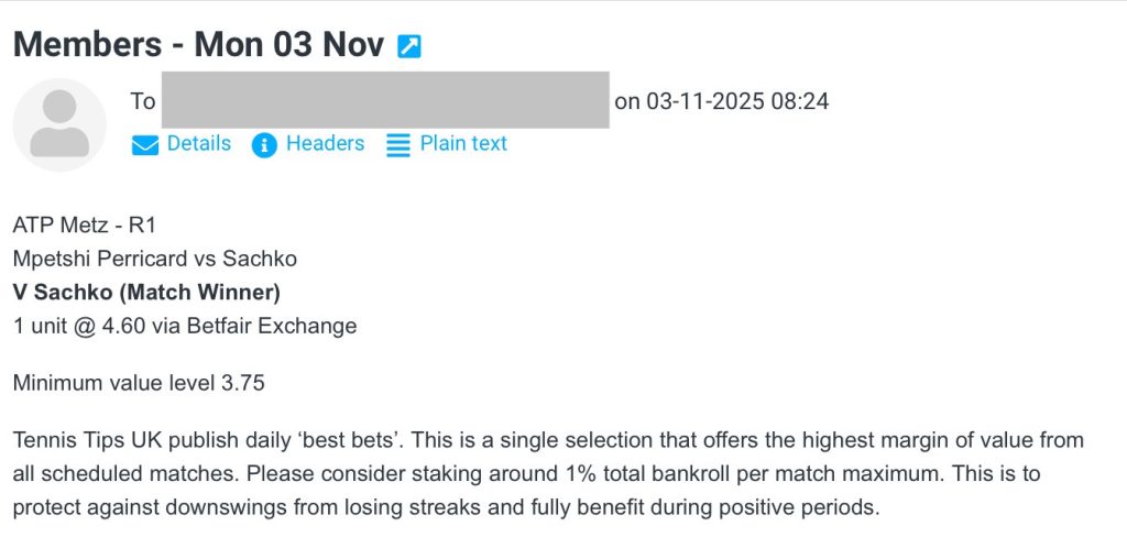 ✅ WON @ 4.60 | V Sachko | ATP Metz Betting tips