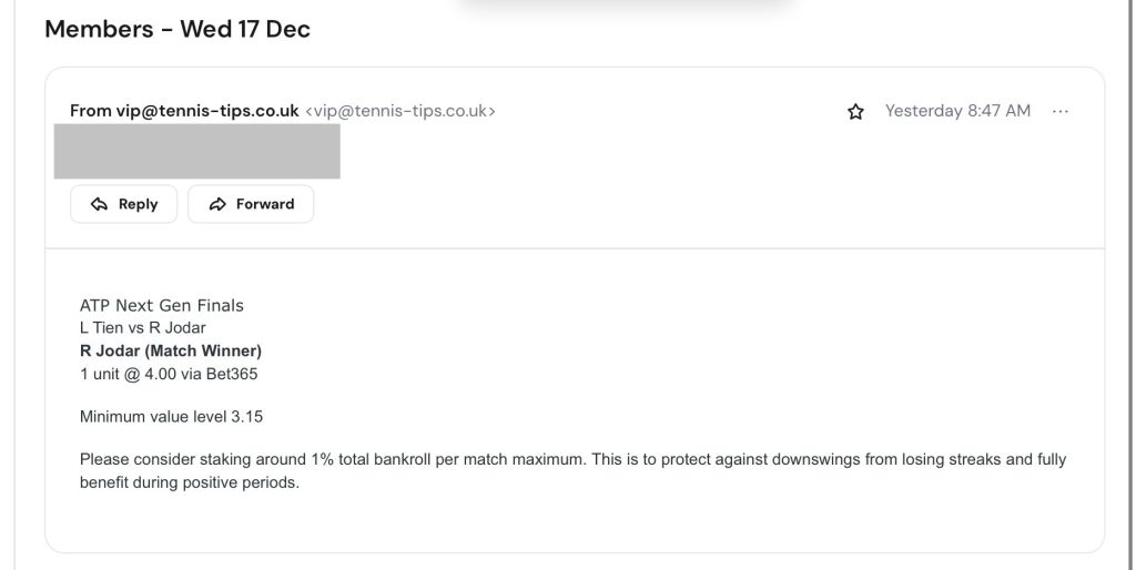 WON @ 4.00 | R Jodar | ATP Next Gen Finals