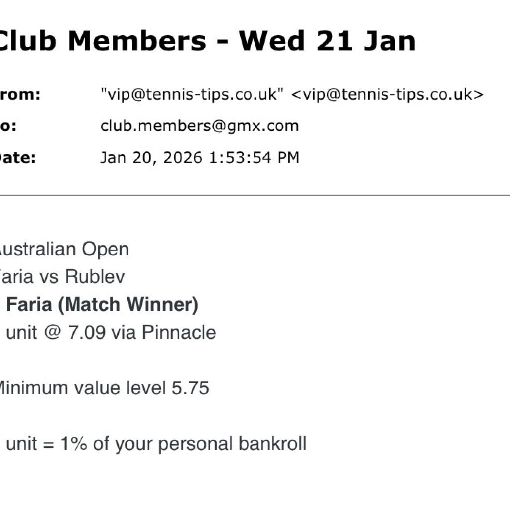 ❌ LOST @ 7.09 | Faria to beat Rublev | Australian Open betting tips