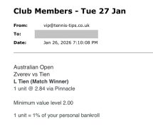 ✅ WON @ 2.84 | Tien to beat Zverev | Australian Open tips