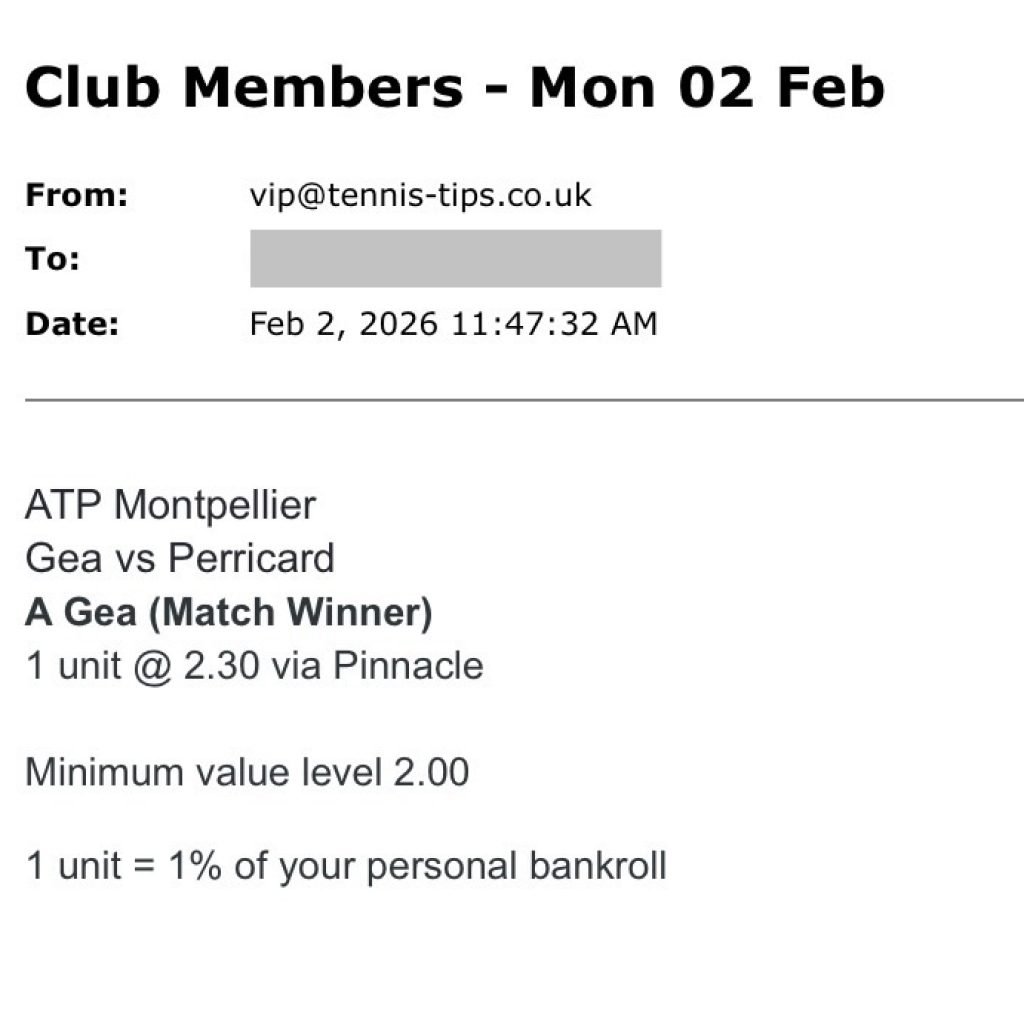 ✅ WON @ 2.30 | Gea to beat Mpetshi Perricard | ATP Montpellier