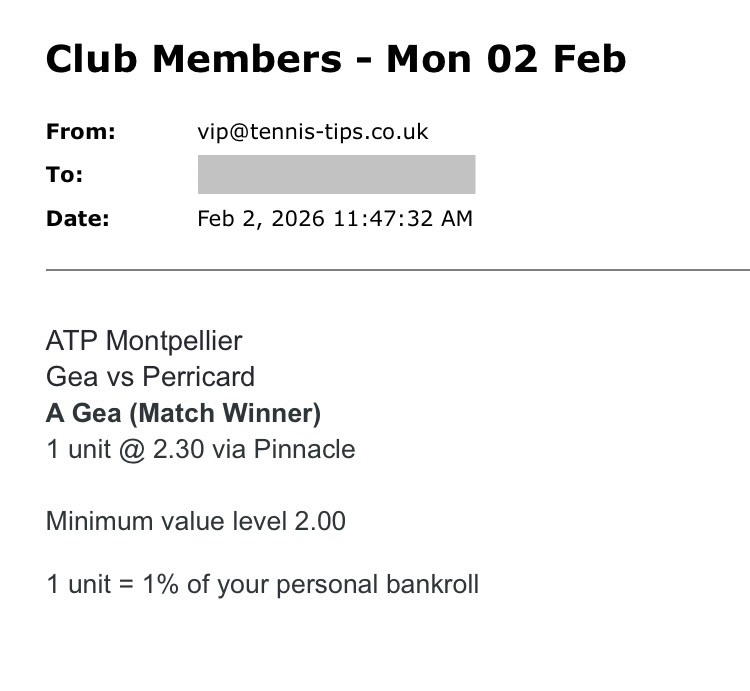 ✅ WON @ 2.30 | Gea to beat Mpetshi Perricard | ATP Montpellier