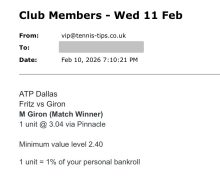 ❌ LOST @ 3.04 | Giron to beat Fritz | ATP Dallas