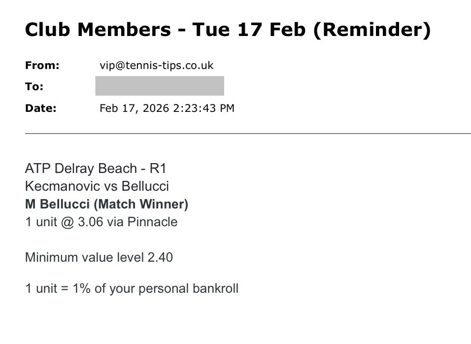  ❌ LOST @ 3.06 | Bellucci to beat Kecmanovic | ATP Delray Beach