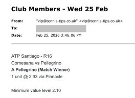  ❌ LOST @ 2.93 | Pellegrino to beat Comesana | ATP Santiago