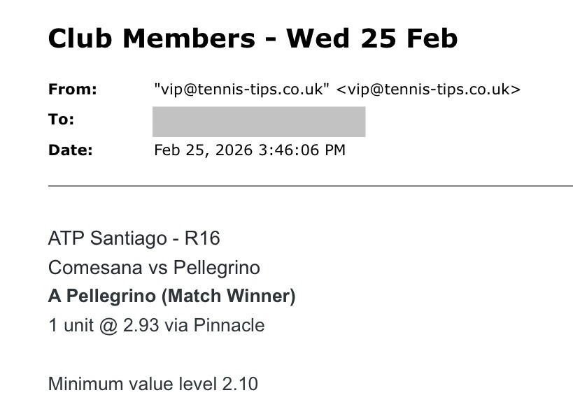  ❌ LOST @ 2.93 | Pellegrino to beat Comesana | ATP Santiago