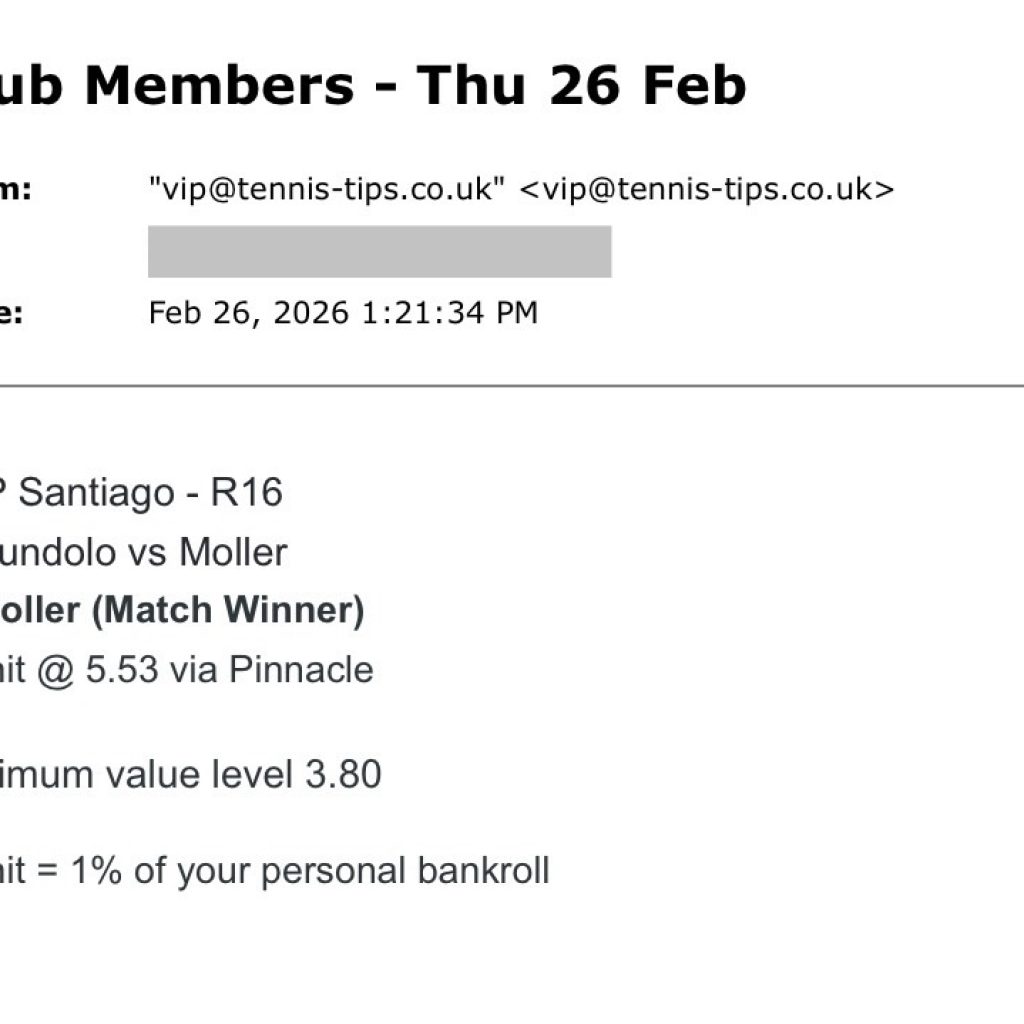 ❌ LOST @ 5.53 | Moller to beat Cerundolo | ATP Santiago email