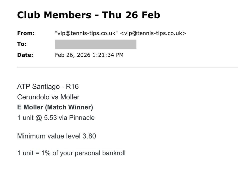 ❌ LOST @ 5.53 | Moller to beat Cerundolo | ATP Santiago email