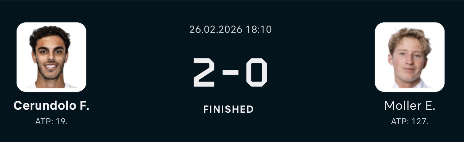 ❌ LOST @ 5.53 | Moller to beat Cerundolo | ATP Santiago Match result