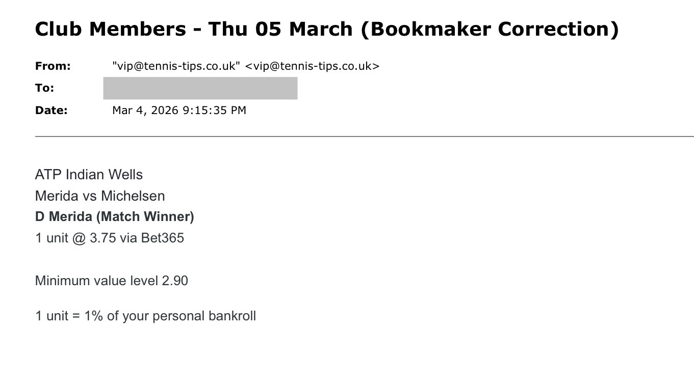 ❌ LOST @ 3.75 | Merida to beat Michelsen | ATP Indian Wells