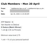 ✅ WON @ 3.36 | Dedura to beat Van Assche | ATP Madrid