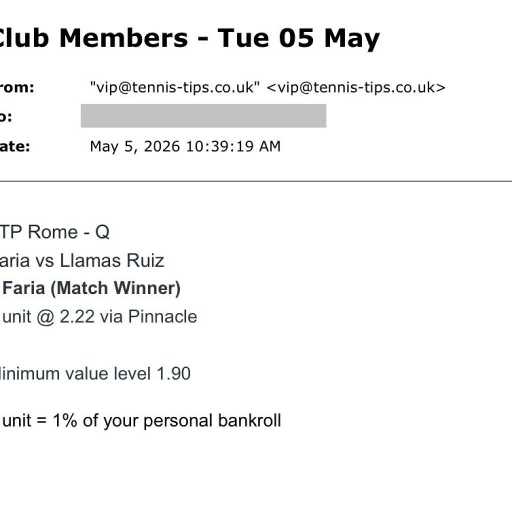 ❌ LOST @ 2.22 | Faria to beat Llamas Ruiz | ATP Rome