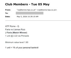 ❌ LOST @ 2.22 | Faria to beat Llamas Ruiz | ATP Rome