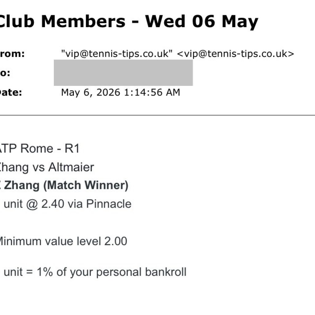 ❌ LOST @ 2.40 | Zhang to beat Altmaier | ATP Rome