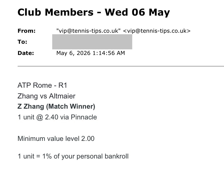 ❌ LOST @ 2.40 | Zhang to beat Altmaier | ATP Rome