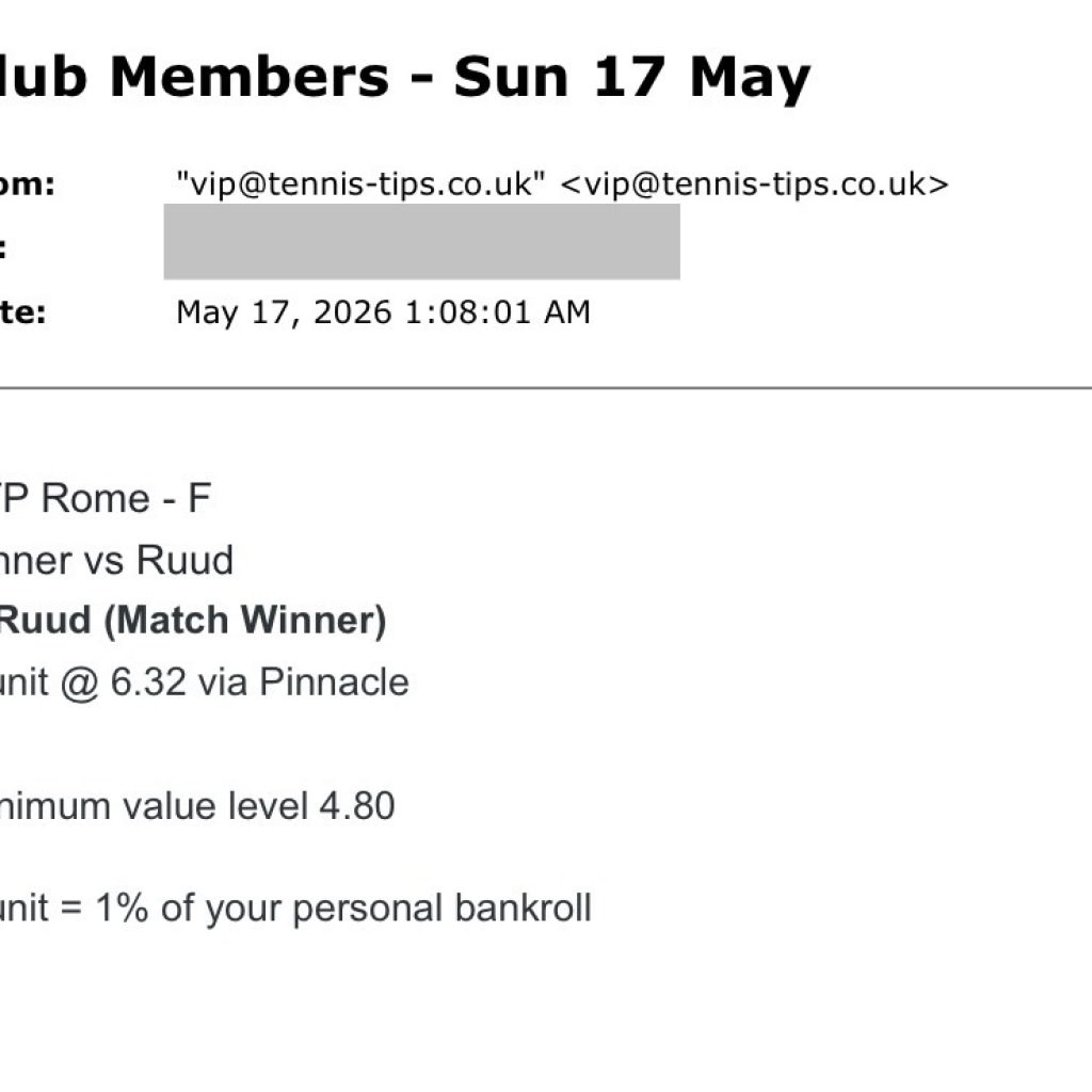 ❌ LOST @ 6.32 | Ruud to beat Sinner | ATP Rome betting tips