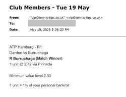 ❌ LOST @ 2.72 | Darderi to beat Burruchaga | ATP Hamburg