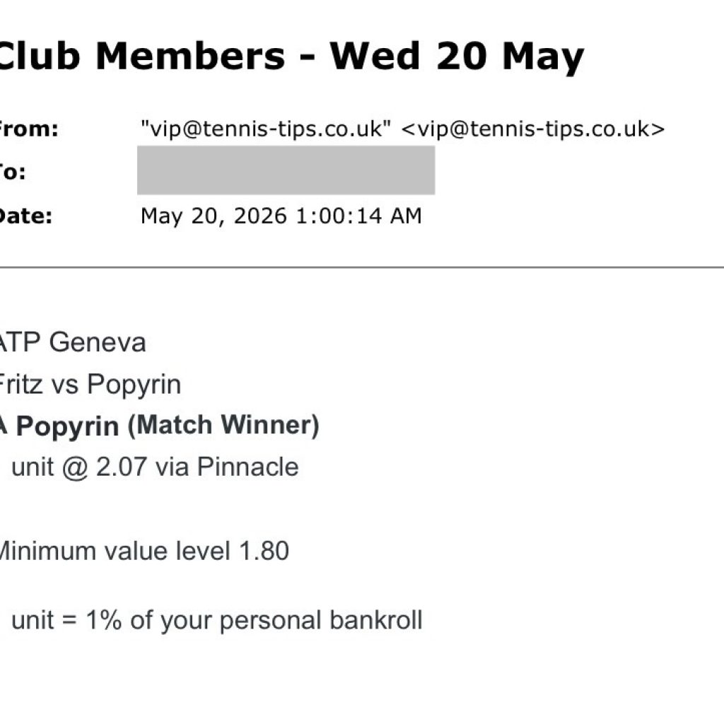 ✅ WON @ 2.07 | Popyrin to beat Fritz | ATP Geneva