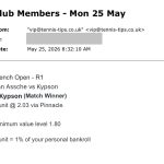 ➖ VOID @ 2.03 – Kypson to beat Van Assche | French Open Tips