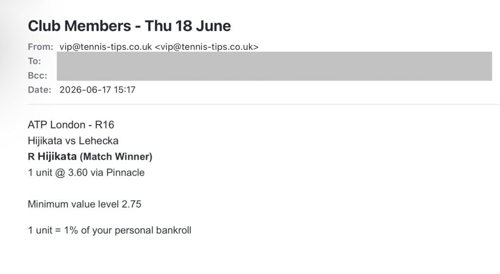 ❌ LOST @ 3.60 – Hijikata to beat Lehecka | ATP London