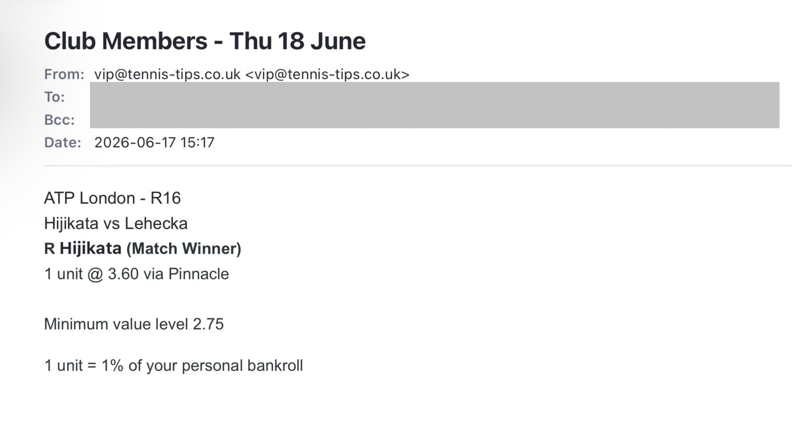 ❌ LOST @ 3.60 – Hijikata to beat Lehecka | ATP London