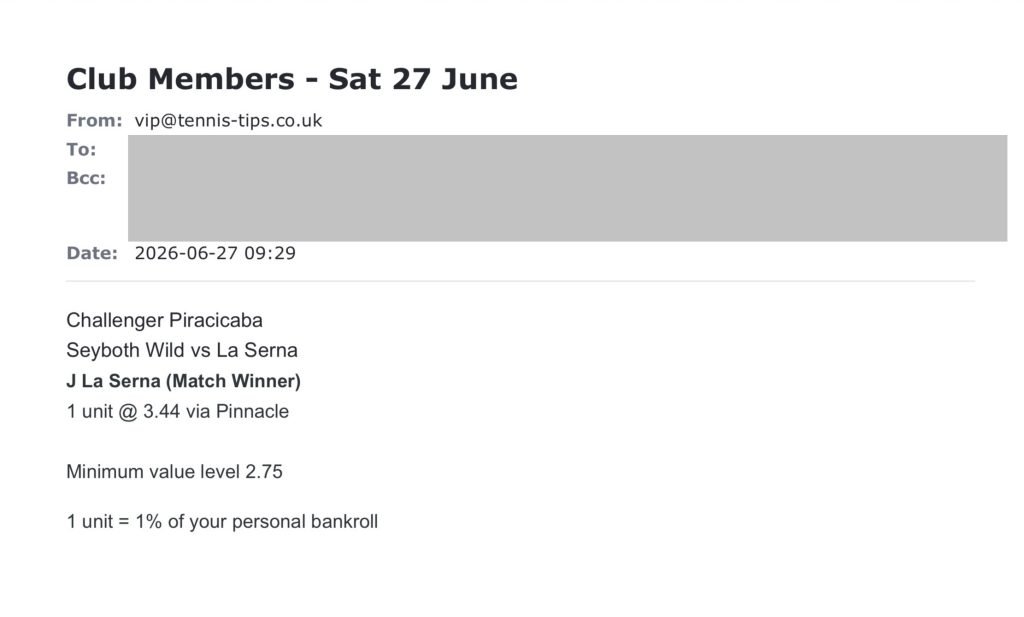 ❌ LOST @ 3.44 – La Serna to beat Seyboth Wild | Challenger Piracicaba