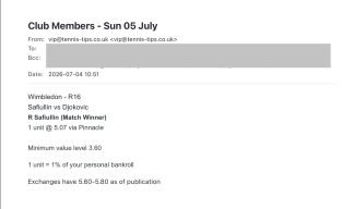 ❌ LOST @ 5.07 – Safiullin to beat Djokovic | Wimbledon tips