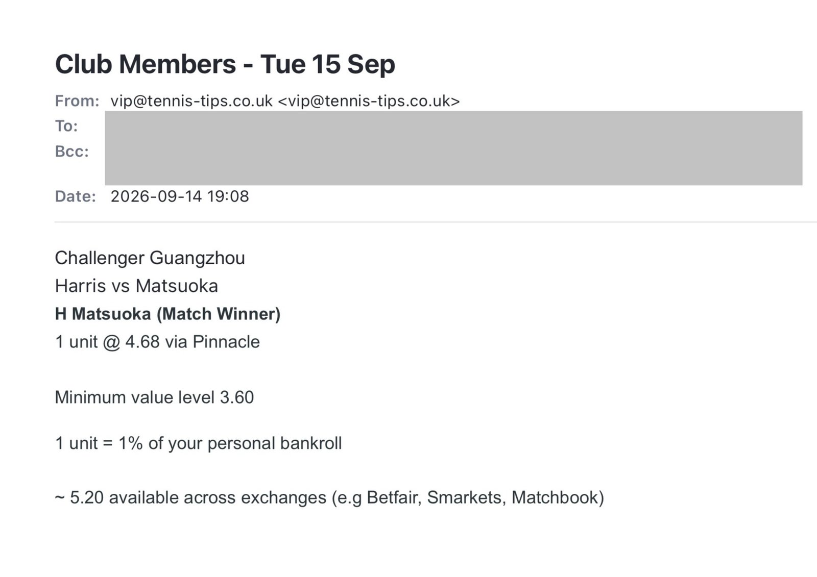 ❌ LOST @ 4.68 – Matsuoka to beat Harris | Challenger Guangzhou betting tips