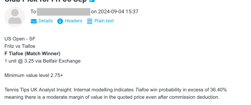 -$1000 for Sat 07 Sep 2024 | Club P/L Report
