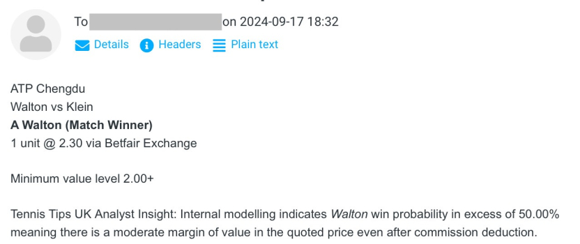-$1000 for Wed 18 Sep 2024 | Club P/L Report